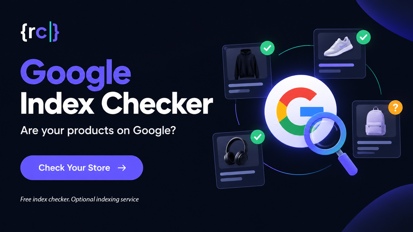 Google Index Checker dashboard showing ecommerce index coverage and URL inspection details